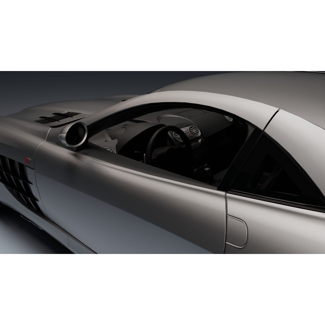Mercedes-Benz SLR McLaren 722 3D Model – Low Poly Game-Ready Asset, Blender, FBX, OBJ - View 31
