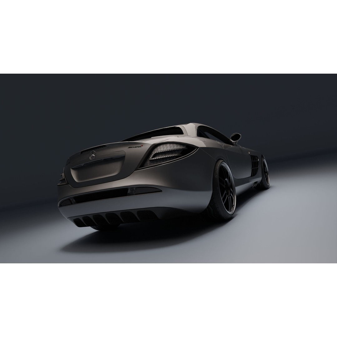 Mercedes-Benz SLR McLaren 722 3D Model – Low Poly Game-Ready Asset, Blender, FBX, OBJ - View 33
