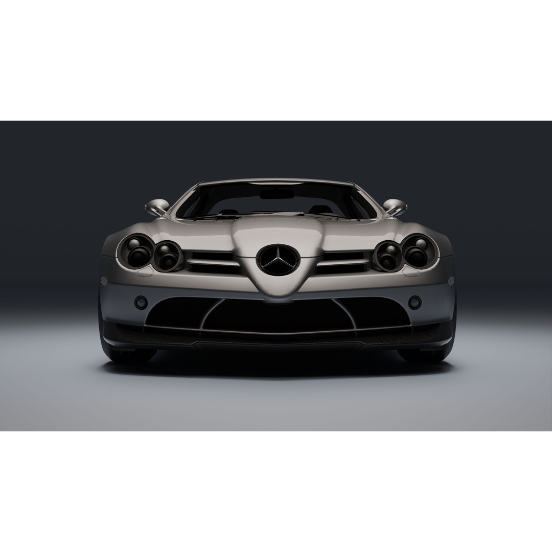 Mercedes-Benz SLR McLaren 722 3D Model – Low Poly Game-Ready Asset, Blender, FBX, OBJ - View 8