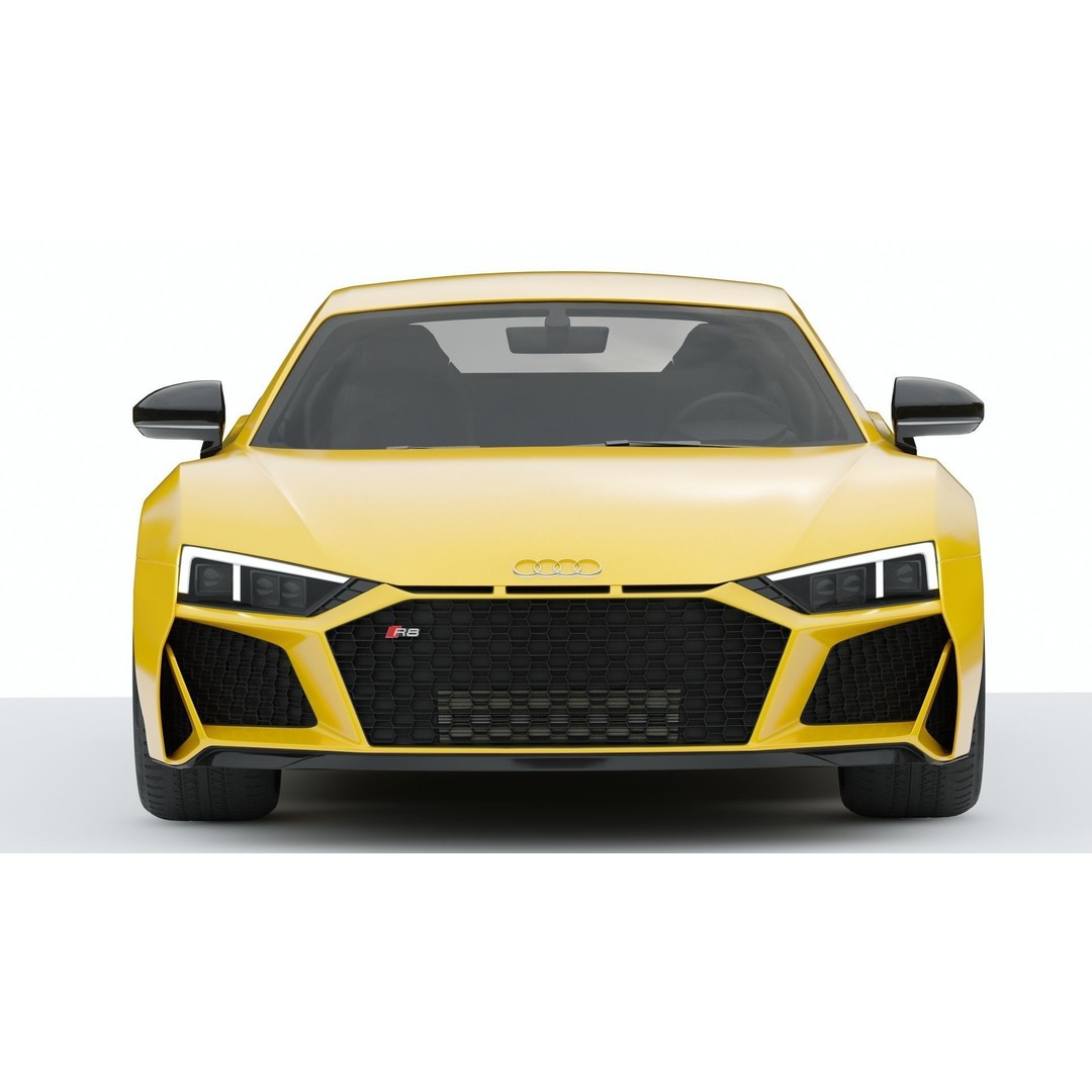 Audi R8 2019 3D Model – High Poly Game Asset, FBX & OBJ Formats - View 7
