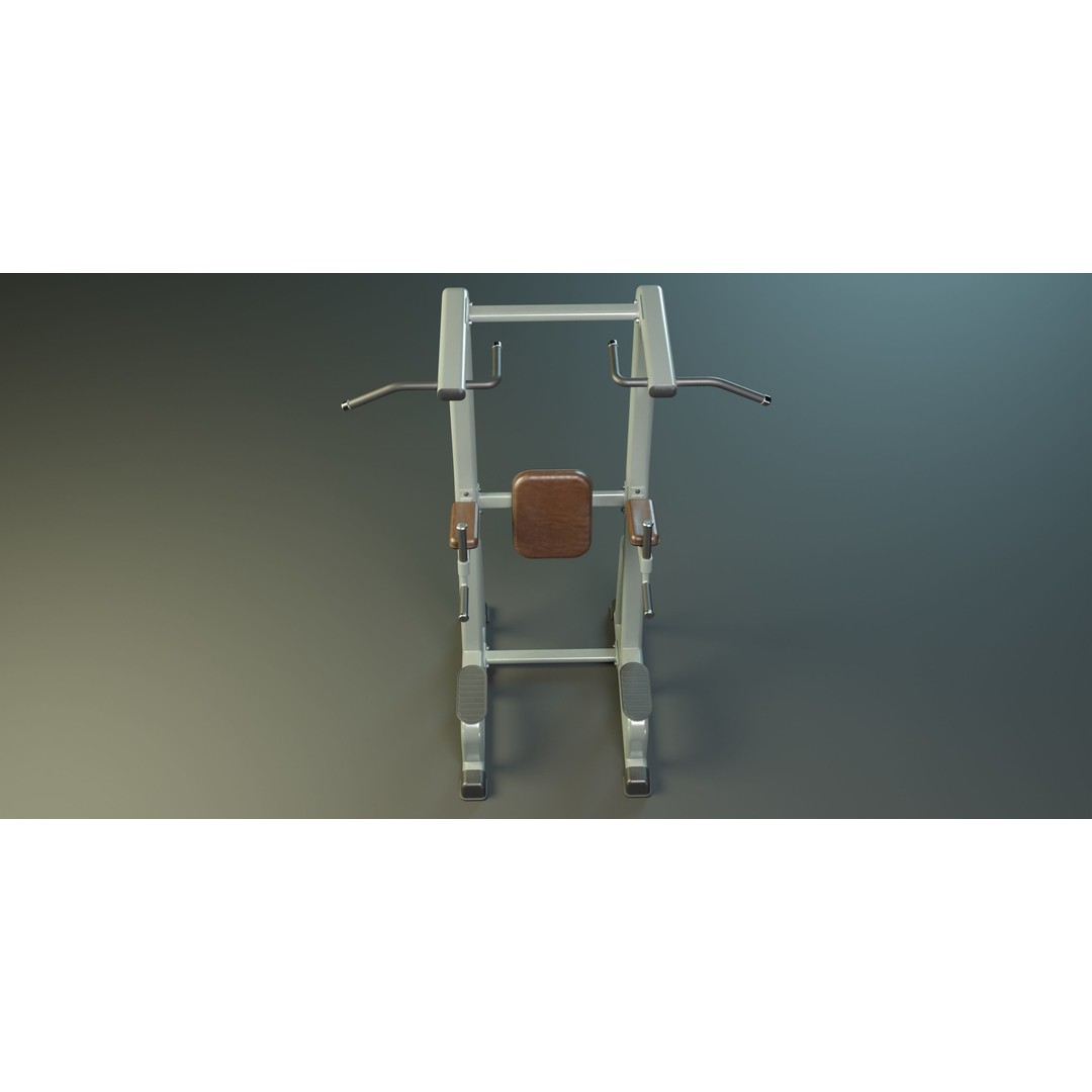 Power Tower Dip Station 3D Model – Low Poly PBR Game Asset, FBX, OBJ - View 5
