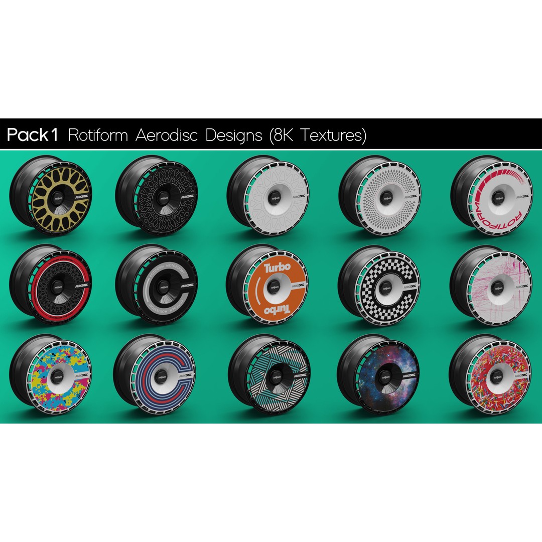 Rotiform Aerodisc Turbofan Rim 3D Model – High Poly Design Asset, FBX, OBJ - View 3