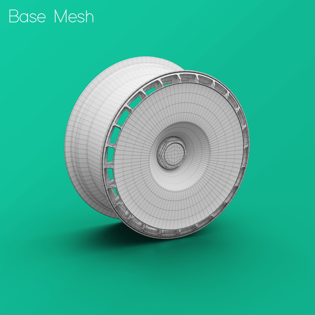 Rotiform Aerodisc Turbofan Rim 3D Model – High Poly Design Asset, FBX, OBJ - View 5