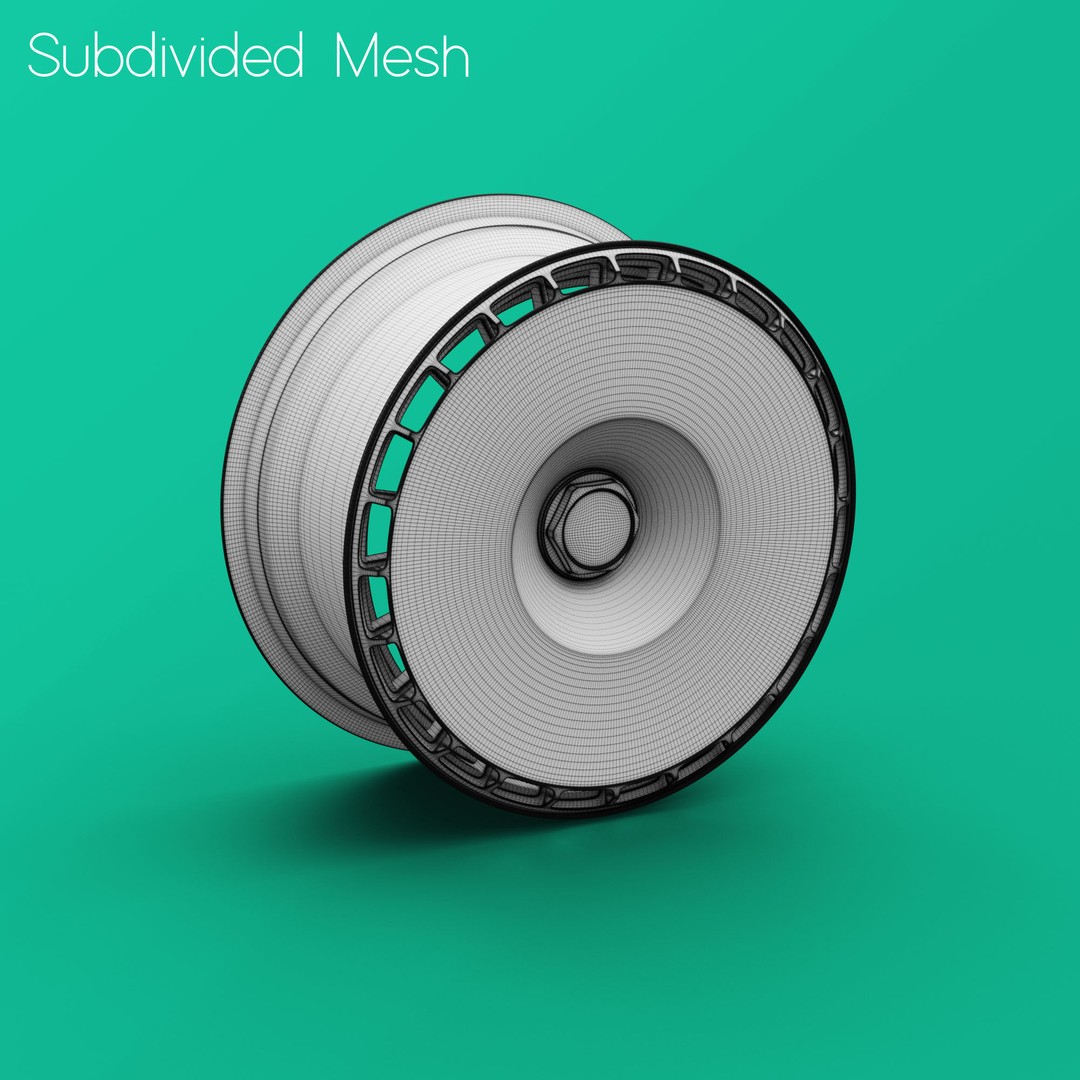 Rotiform Aerodisc Turbofan Rim 3D Model – High Poly Design Asset, FBX, OBJ - View 6