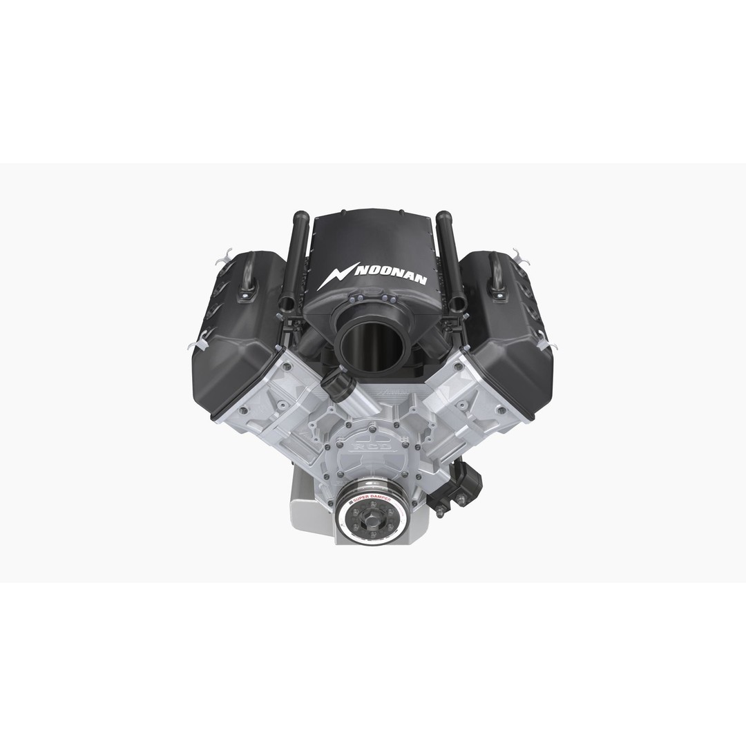 Noonan HEMI 4-8 Billet Engine 3D Model – Low Poly Game Ready, FBX - View 3