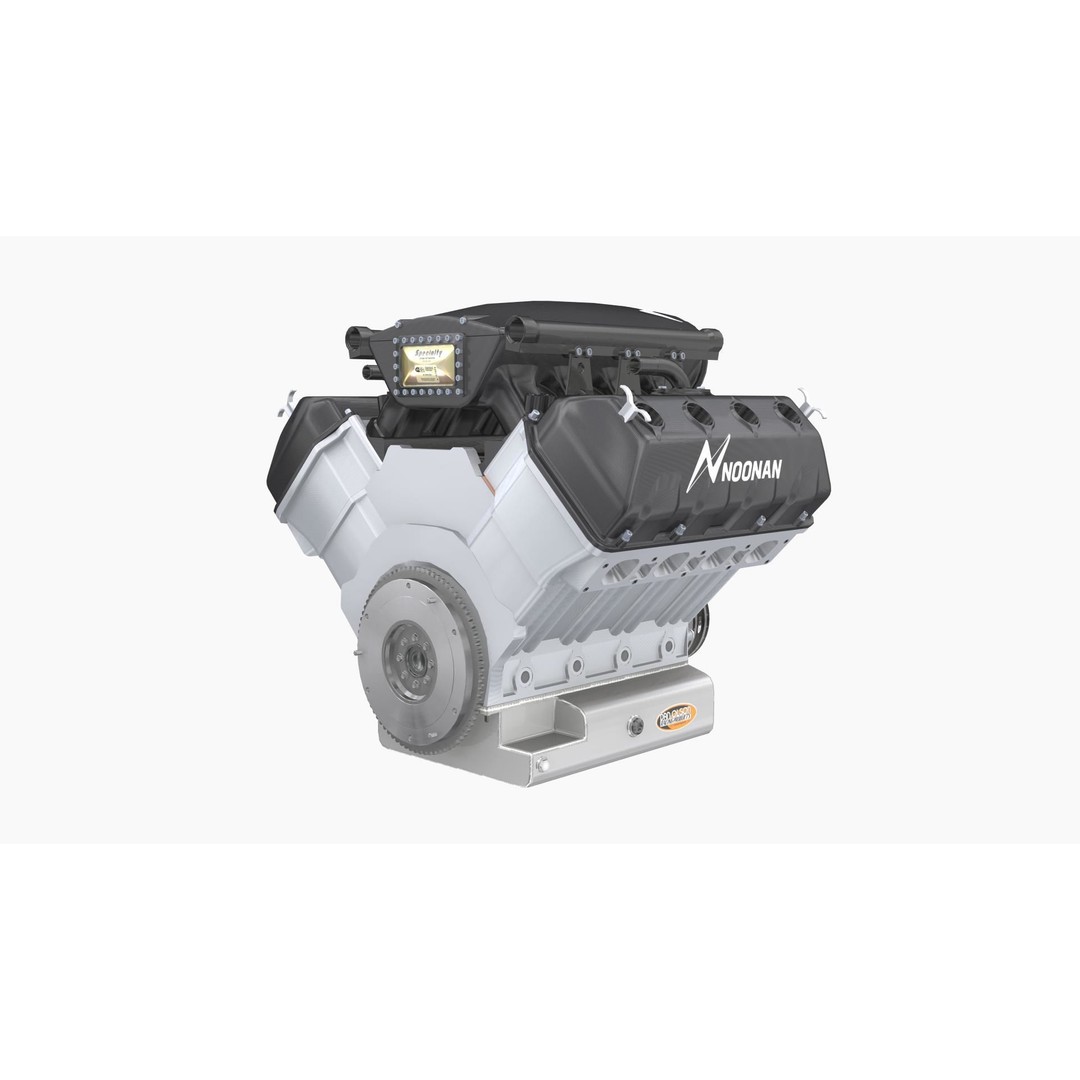 Noonan HEMI 4-8 Billet Engine 3D Model – Low Poly Game Ready, FBX - View 6