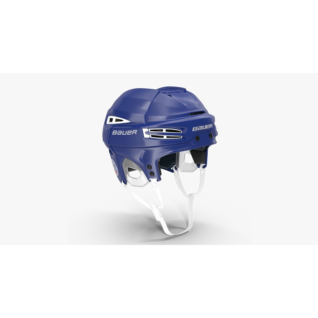 Bauer Re-Akt 100 Blue Hockey Helmet 3D Model – Low Poly PBR Asset, FBX - View 17