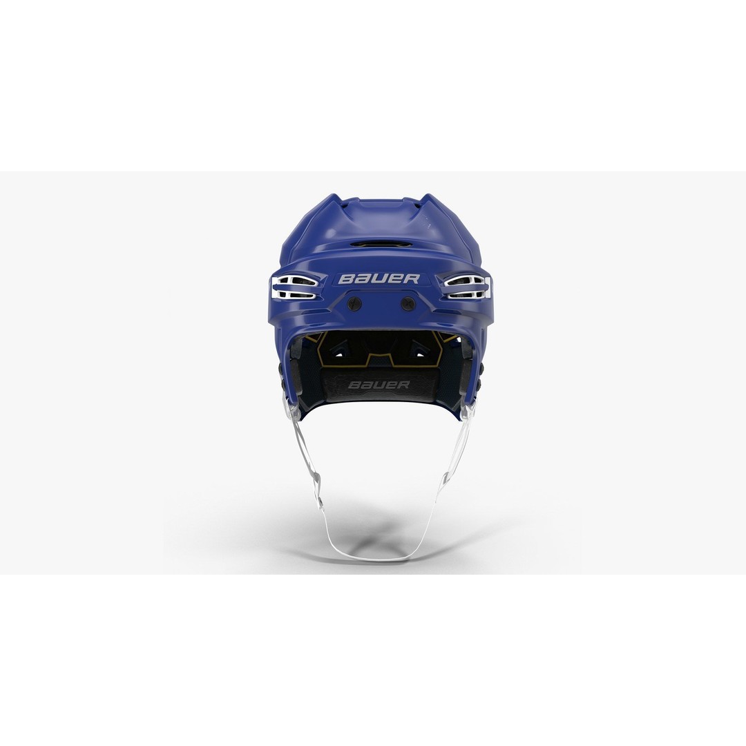 Bauer Re-Akt 100 Blue Hockey Helmet 3D Model – Low Poly PBR Asset, FBX - View 20