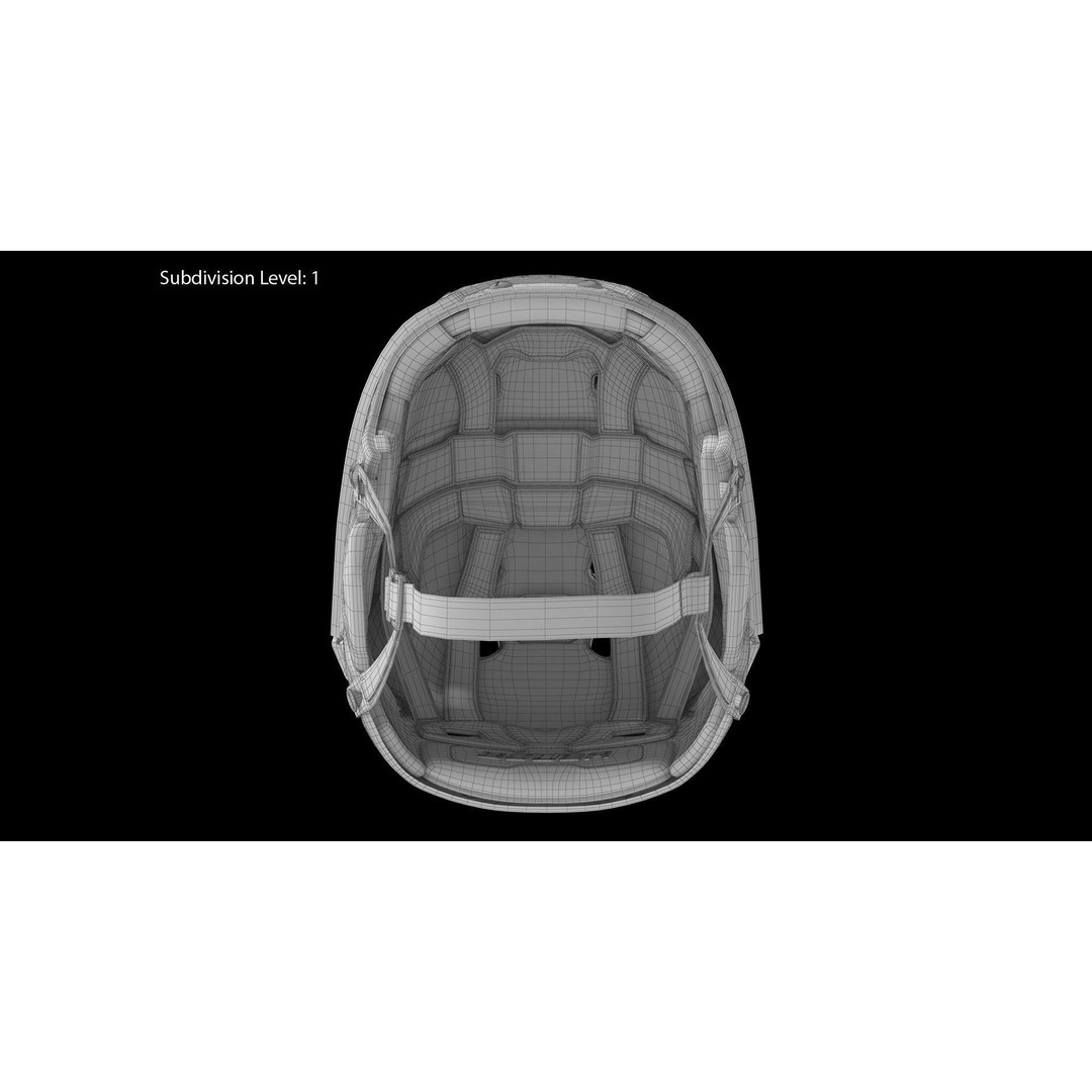 Bauer Re-Akt 100 Blue Hockey Helmet 3D Model – Low Poly PBR Asset, FBX - View 25