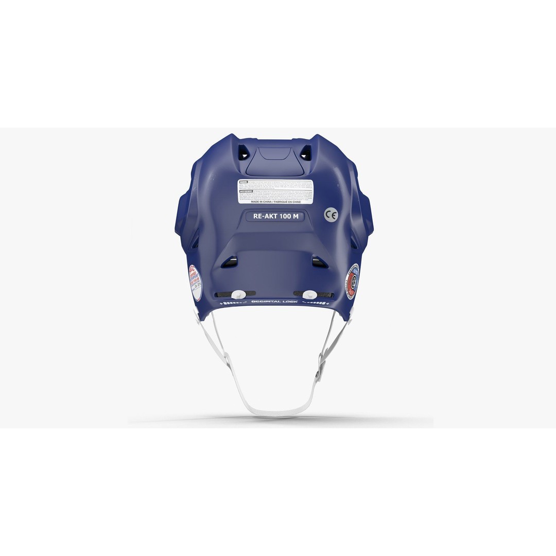 Bauer Re-Akt 100 Blue Hockey Helmet 3D Model – Low Poly PBR Asset, FBX - View 8