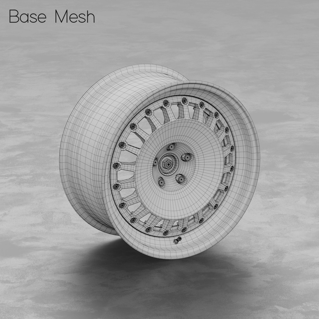 Ronal Racing Wheel 3D Model – High Poly PBR Asset, FBX, OBJ, Blender - View 3