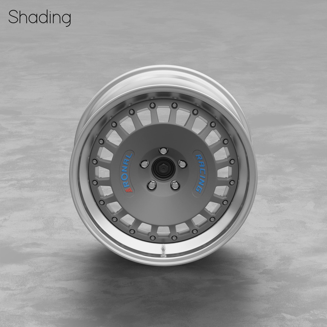Ronal Racing Wheel 3D Model – High Poly PBR Asset, FBX, OBJ, Blender - View 7