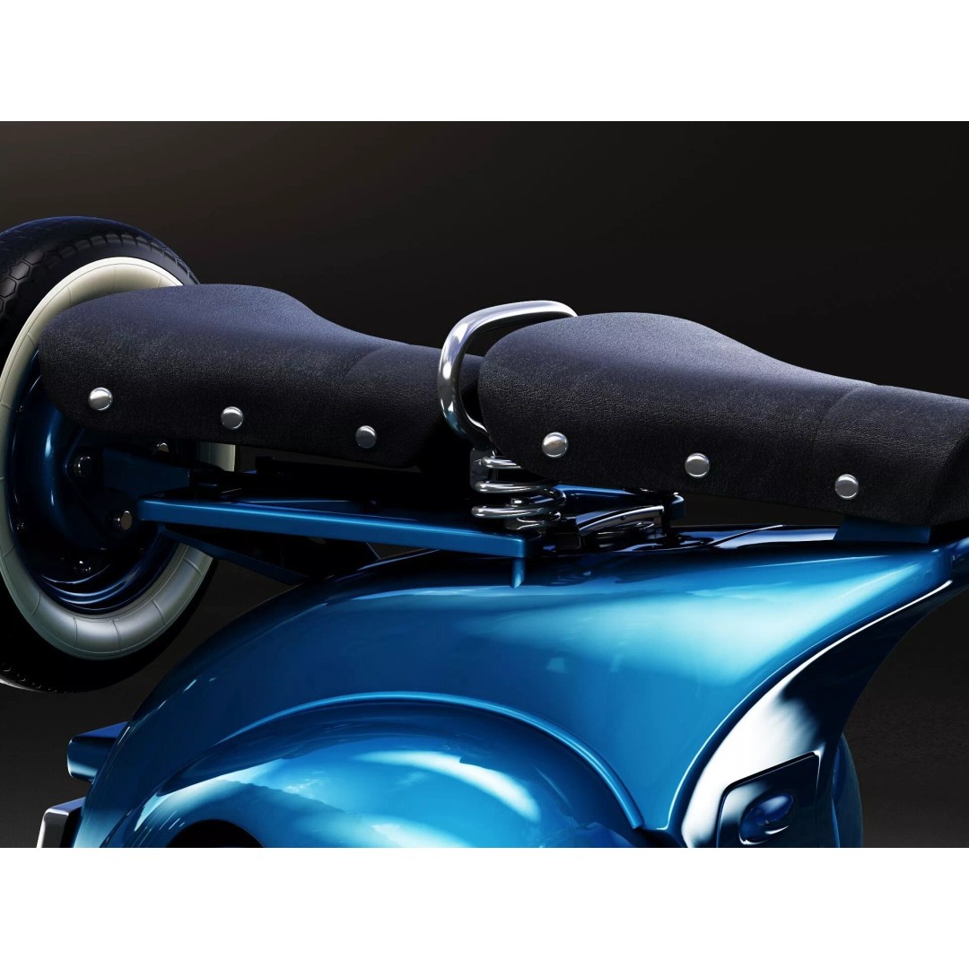 1946 Vespa Faro Basso 3D Model – High Poly Game Asset, FBX, OBJ - View 16