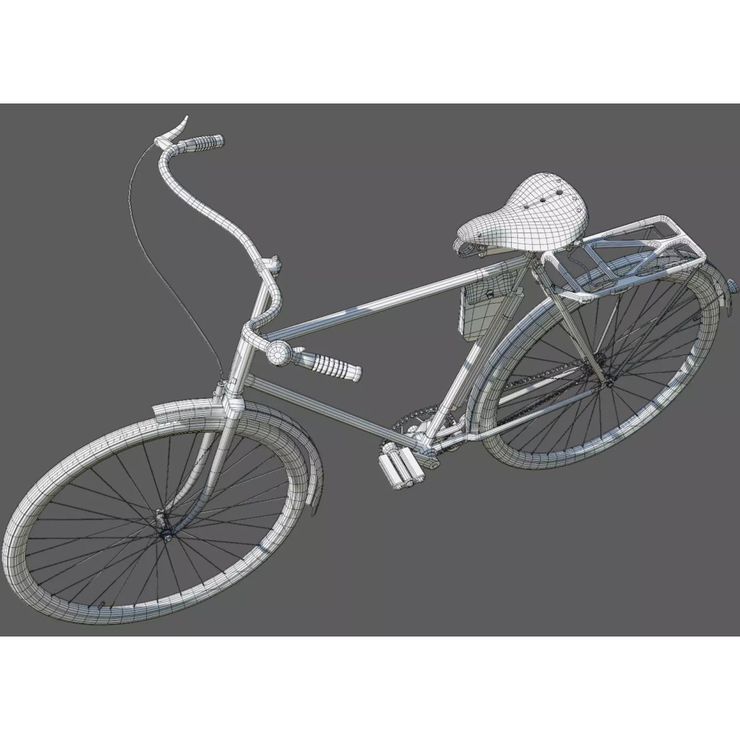 Vintage ZIS Bicycle 3D Model – Low Poly PBR Asset, FBX - View 10
