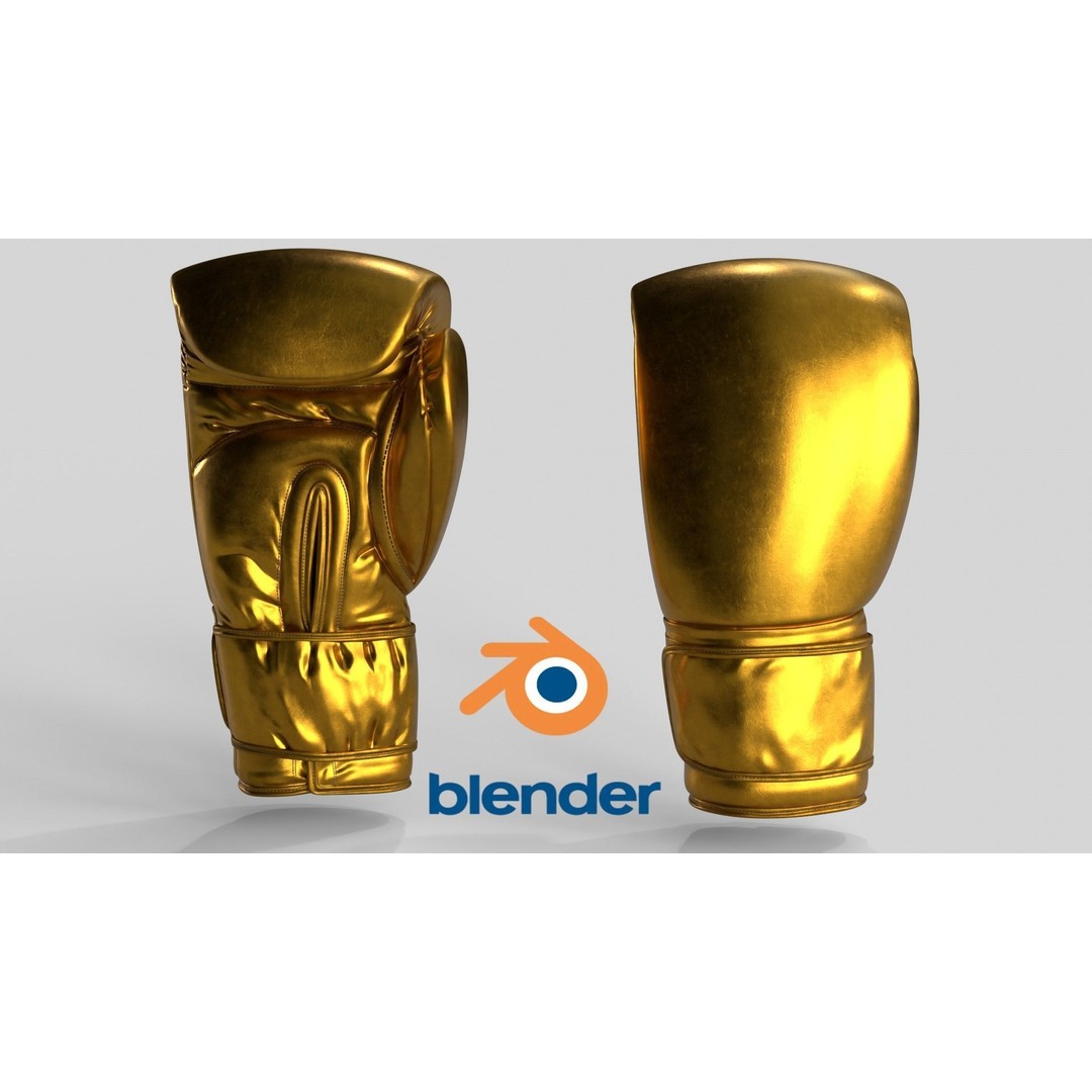 Boxing Gloves 3D Model – Low Poly Game Asset, PBR, FBX, OBJ - View 6