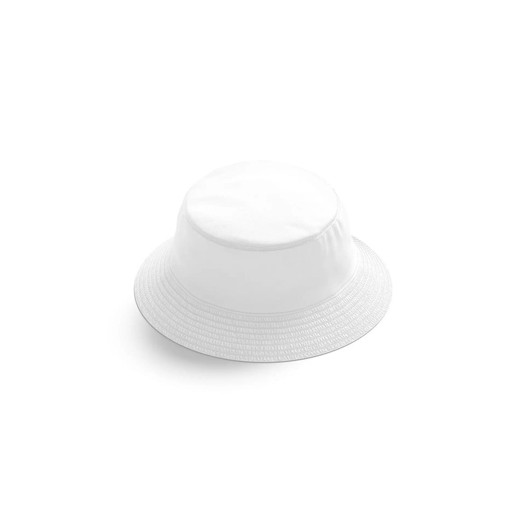 White Bucket Hat 3D Model – Summer Headwear, PBR Textures, FBX - View 2