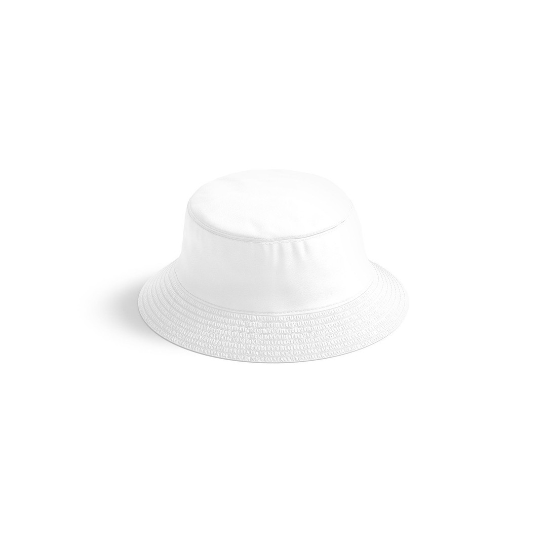White Bucket Hat 3D Model – Summer Headwear, PBR Textures, FBX - View 4