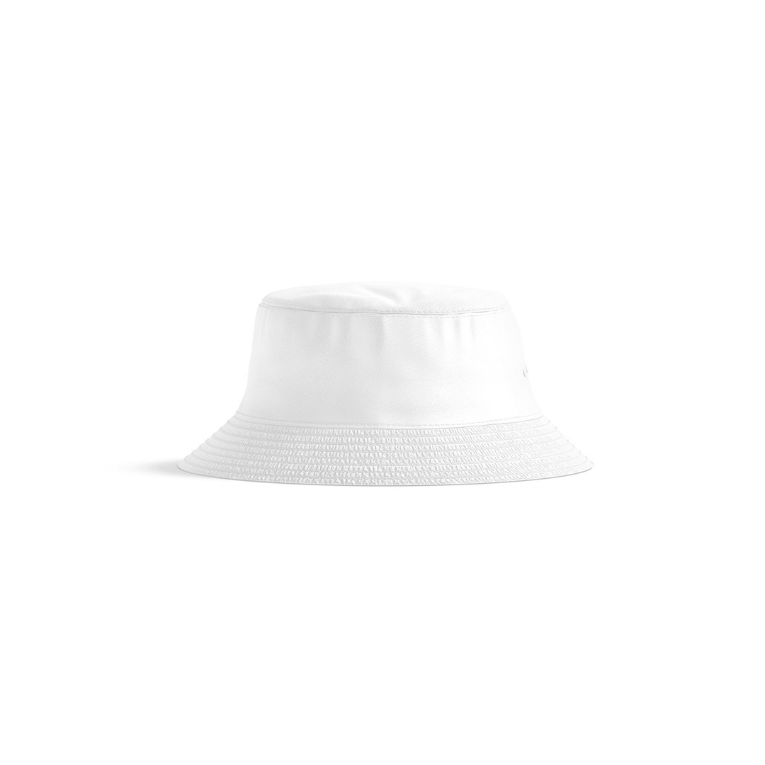 White Bucket Hat 3D Model – Summer Headwear, PBR Textures, FBX - View 5