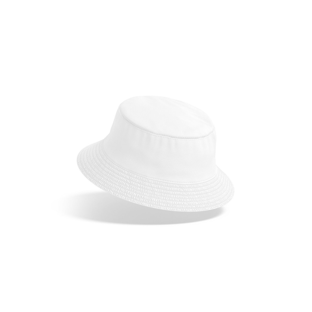 White Bucket Hat 3D Model – Summer Headwear, PBR Textures, FBX - View 7