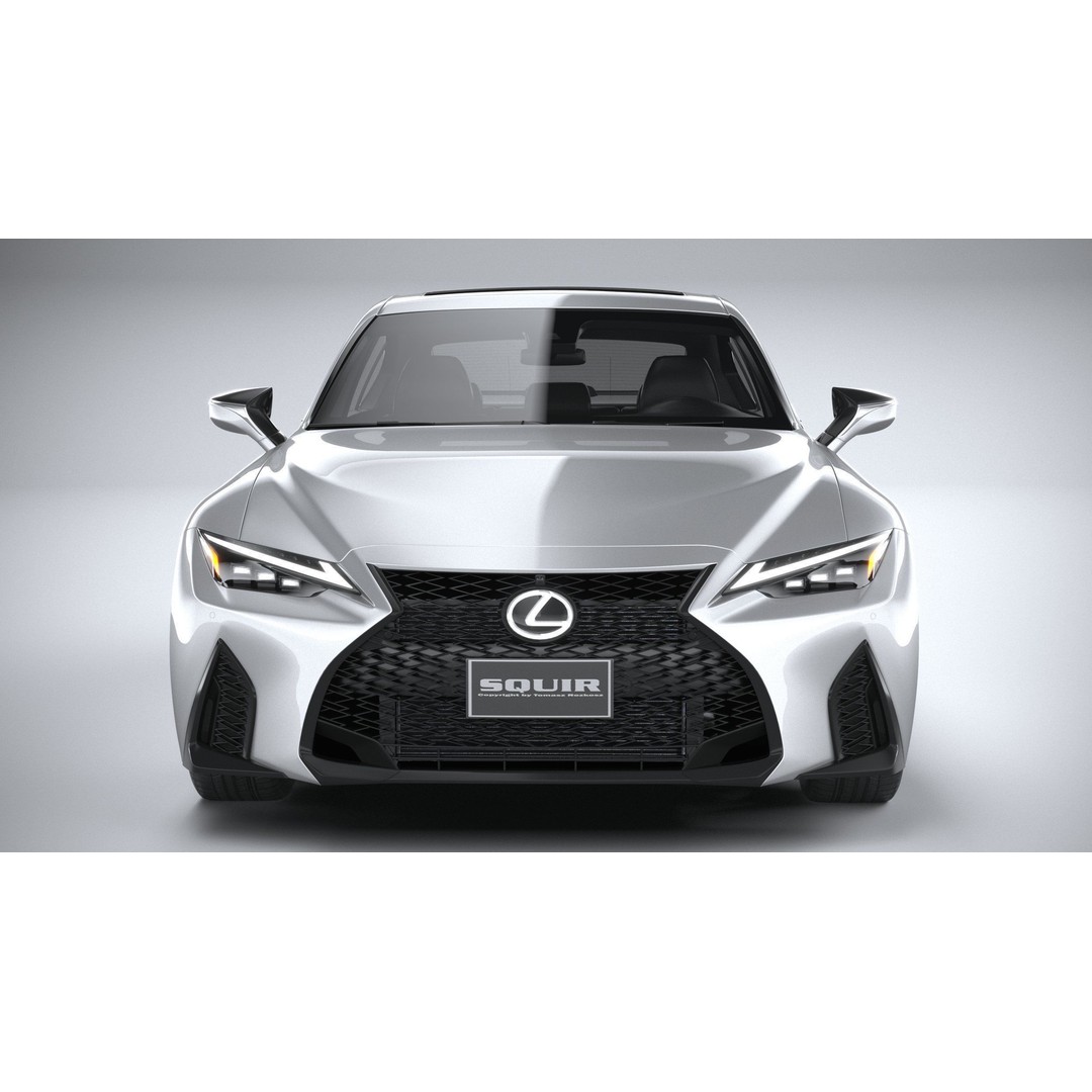 Lexus IS F-Sport 2021 3D Model – High Poly Car Asset, FBX, OBJ - View 15