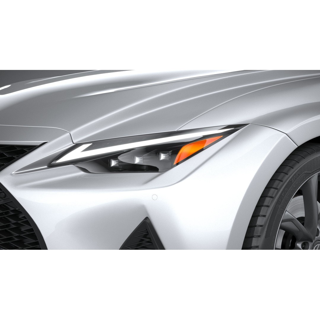 Lexus IS F-Sport 2021 3D Model – High Poly Car Asset, FBX, OBJ - View 16