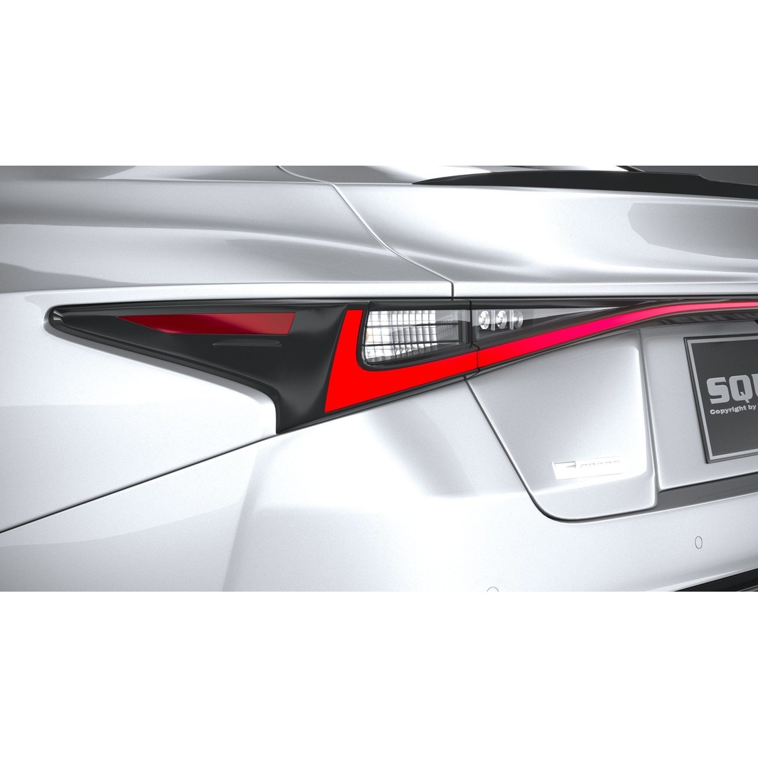 Lexus IS F-Sport 2021 3D Model – High Poly Car Asset, FBX, OBJ - View 17