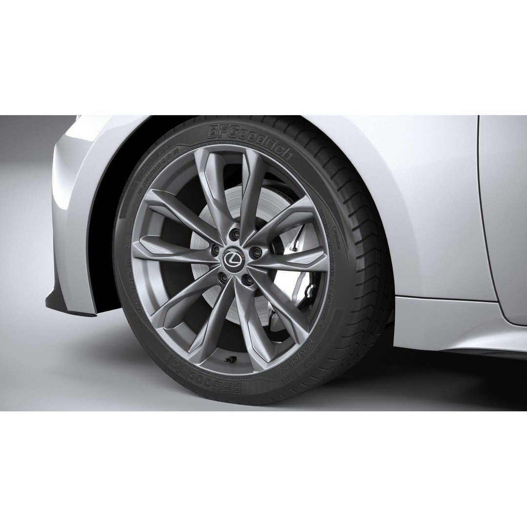 Lexus IS F-Sport 2021 3D Model – High Poly Car Asset, FBX, OBJ - View 18