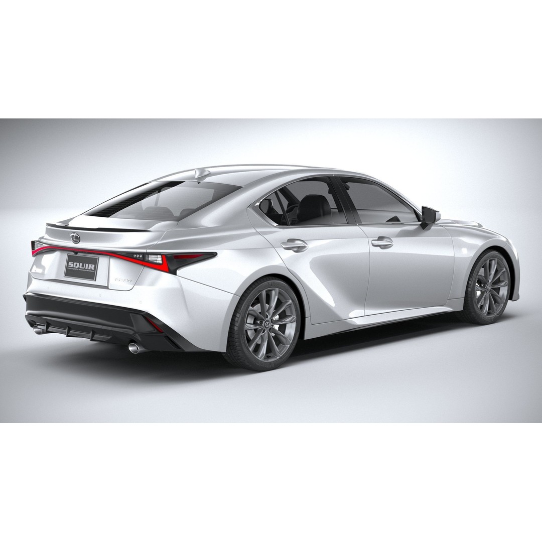 Lexus IS F-Sport 2021 3D Model – High Poly Car Asset, FBX, OBJ - View 19