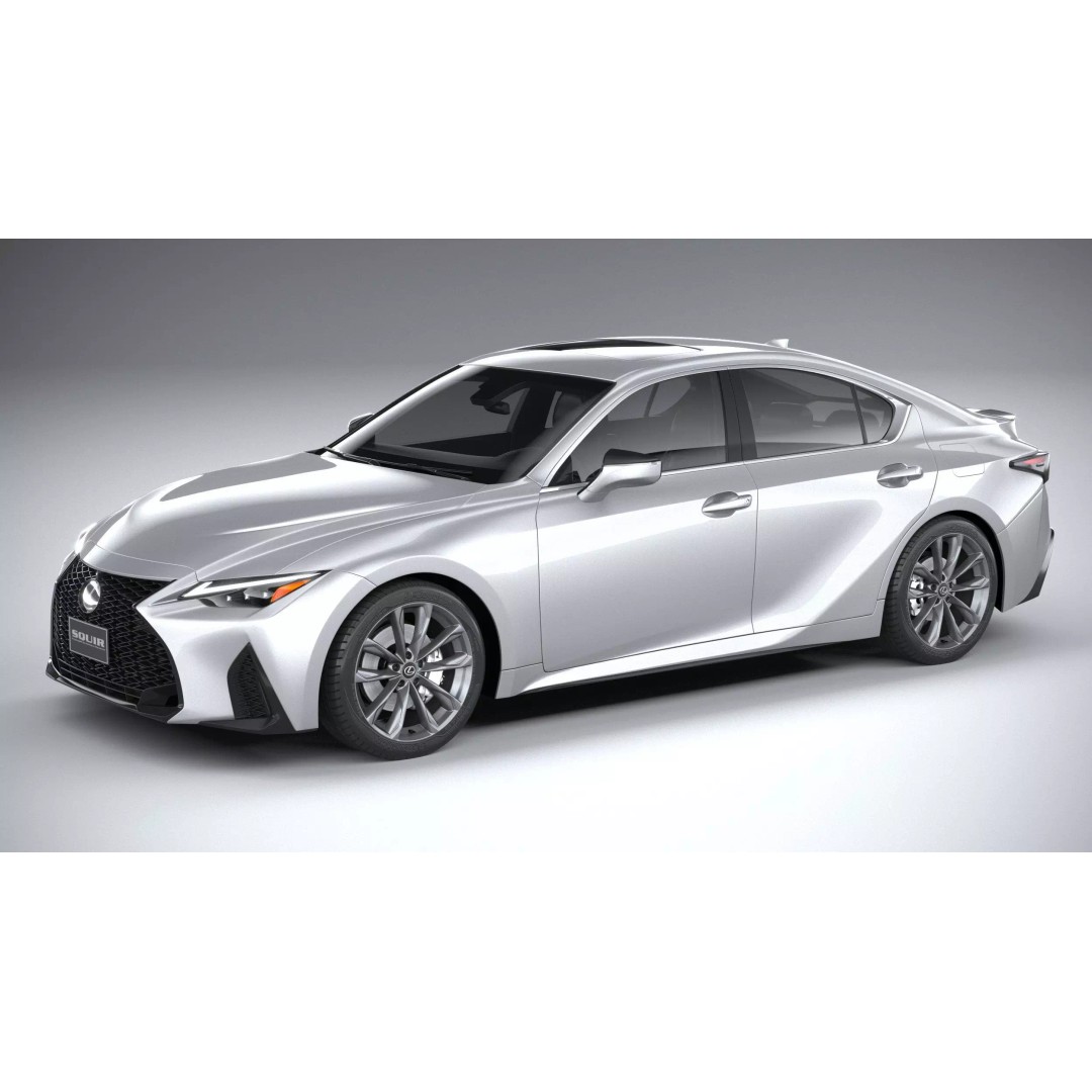 Lexus IS F-Sport 2021 3D Model – High Poly Car Asset, FBX, OBJ - View 2