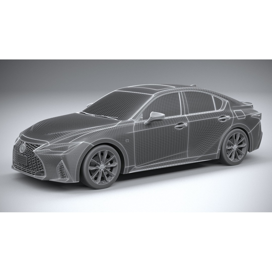 Lexus IS F-Sport 2021 3D Model – High Poly Car Asset, FBX, OBJ - View 25
