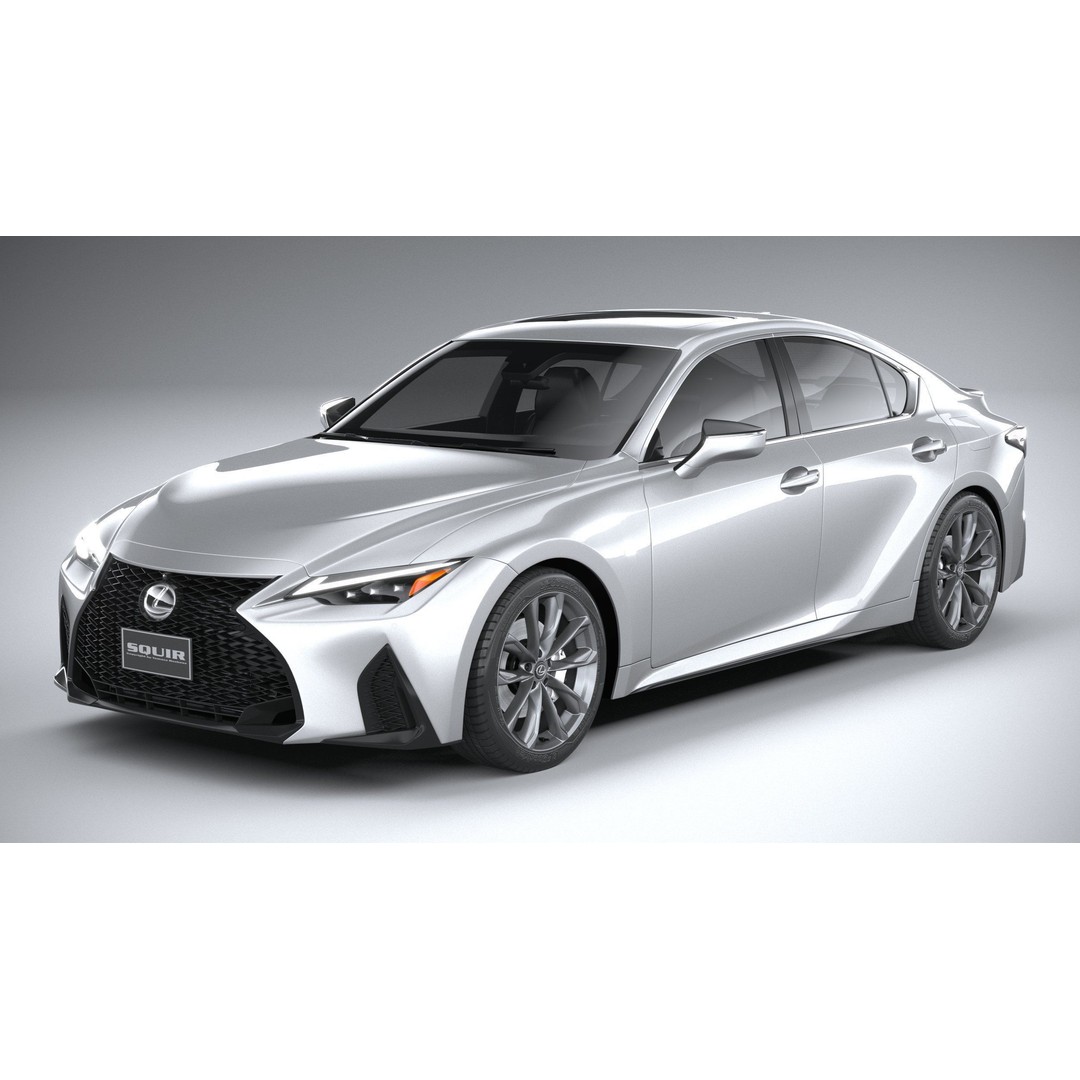 Lexus IS F-Sport 2021 3D Model – High Poly Car Asset, FBX, OBJ - View 3