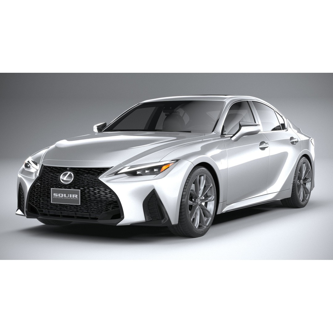 Lexus IS F-Sport 2021 3D Model – High Poly Car Asset, FBX, OBJ - View 4