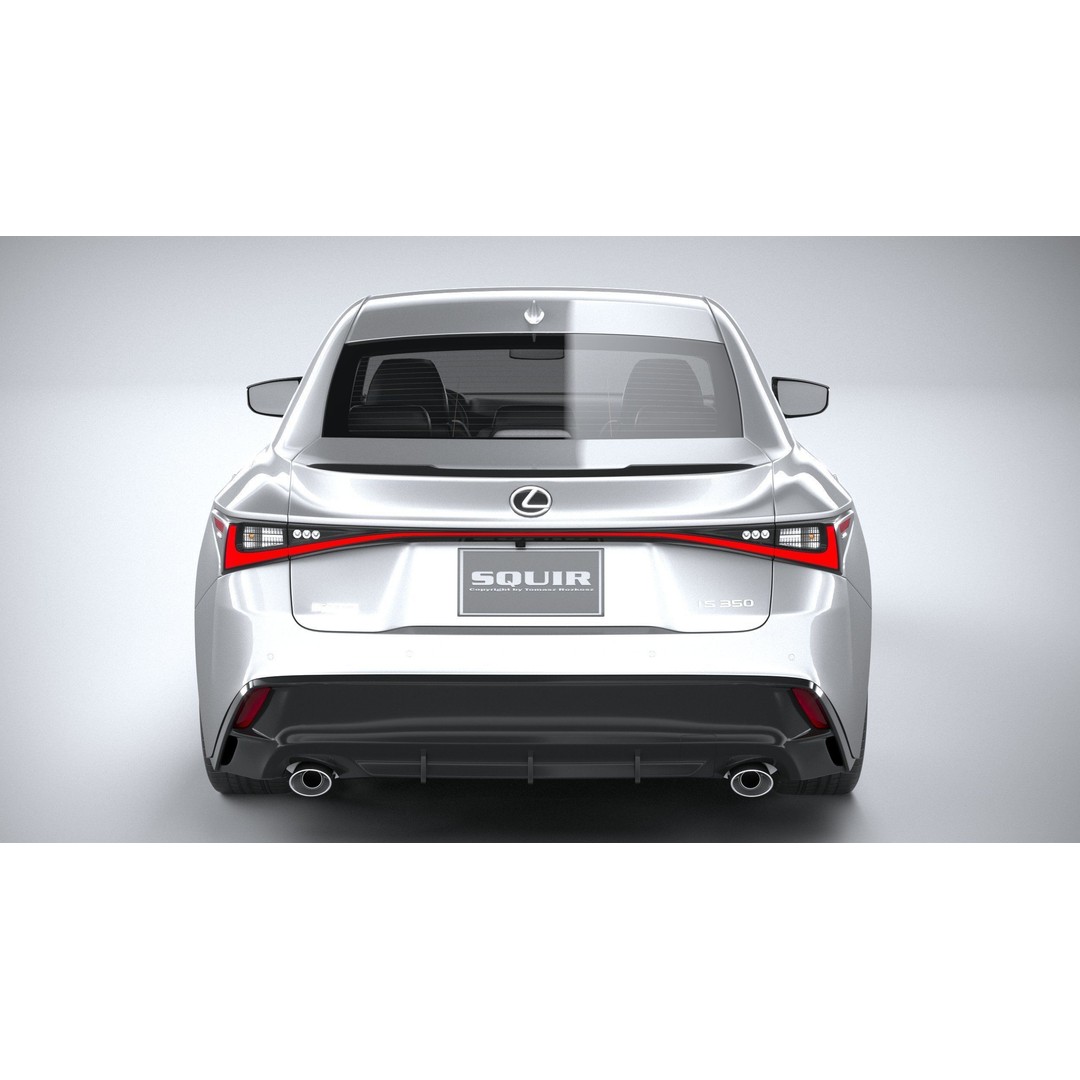 Lexus IS F-Sport 2021 3D Model – High Poly Car Asset, FBX, OBJ - View 6