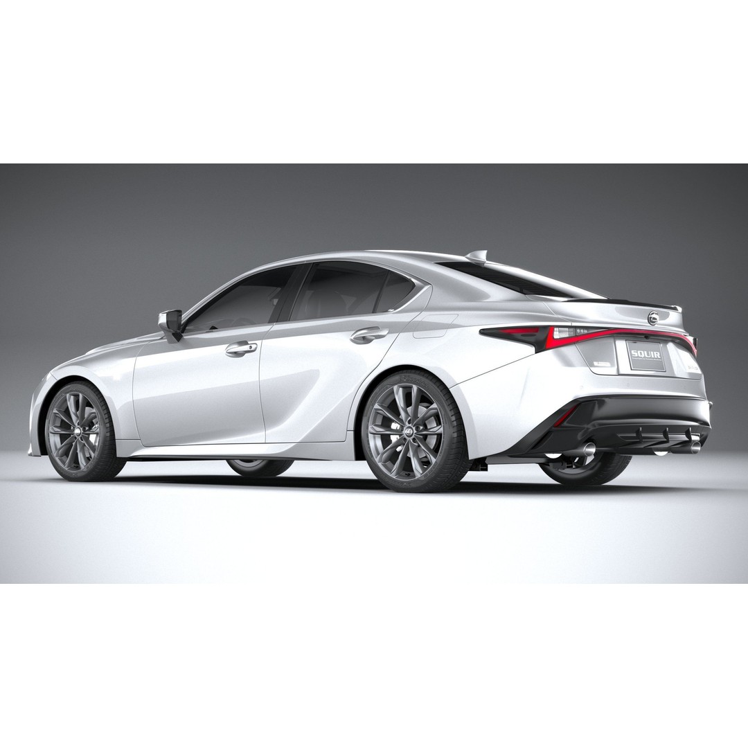 Lexus IS F-Sport 2021 3D Model – High Poly Car Asset, FBX, OBJ - View 7