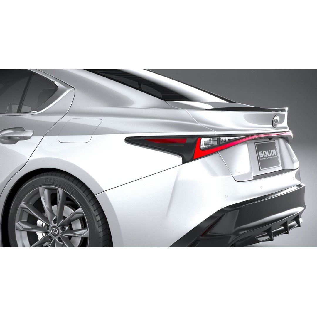 Lexus IS F-Sport 2021 3D Model – High Poly Car Asset, FBX, OBJ - View 8