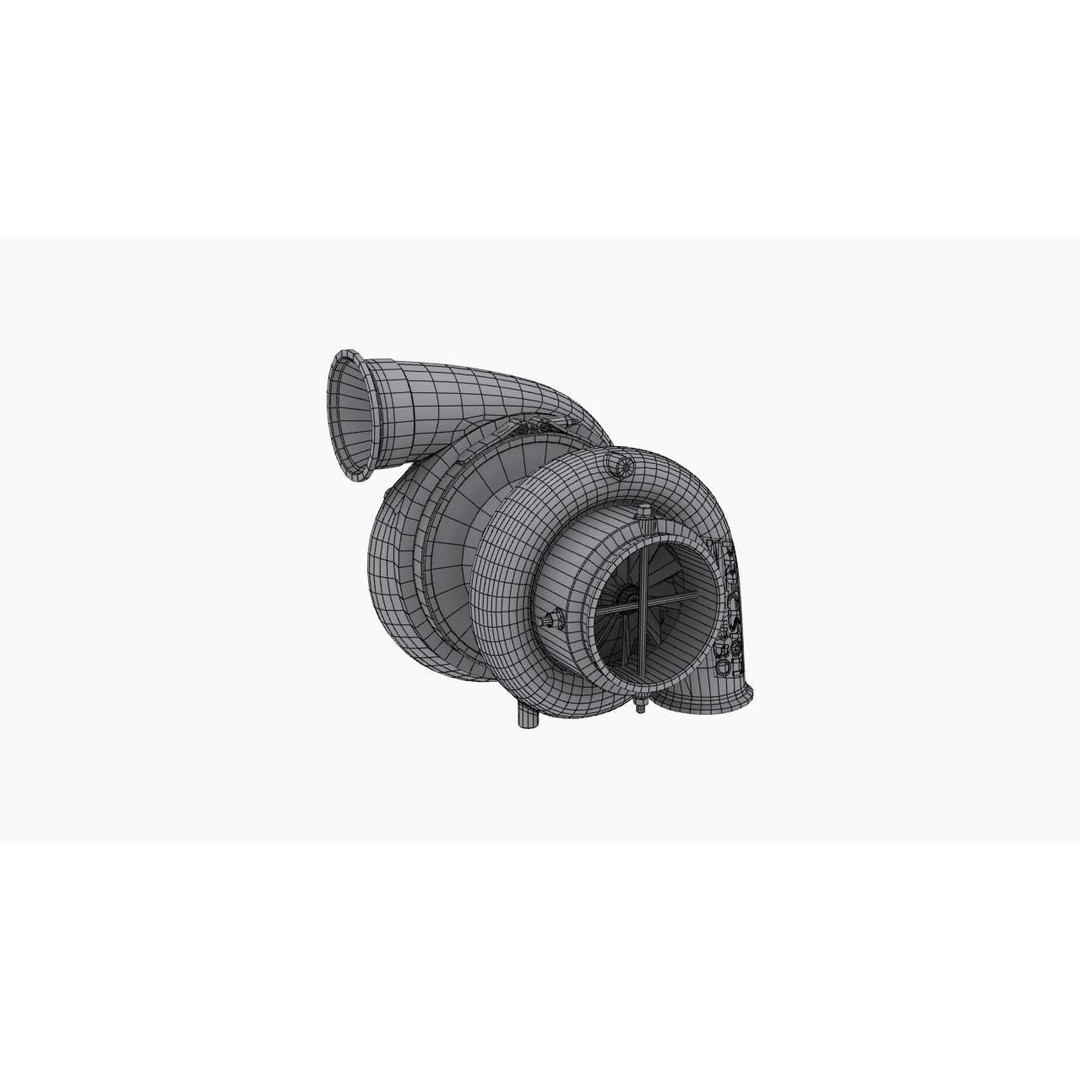 Precision GEN2 Promod Turbocharger 3D Model – Low Poly Game Asset, FBX