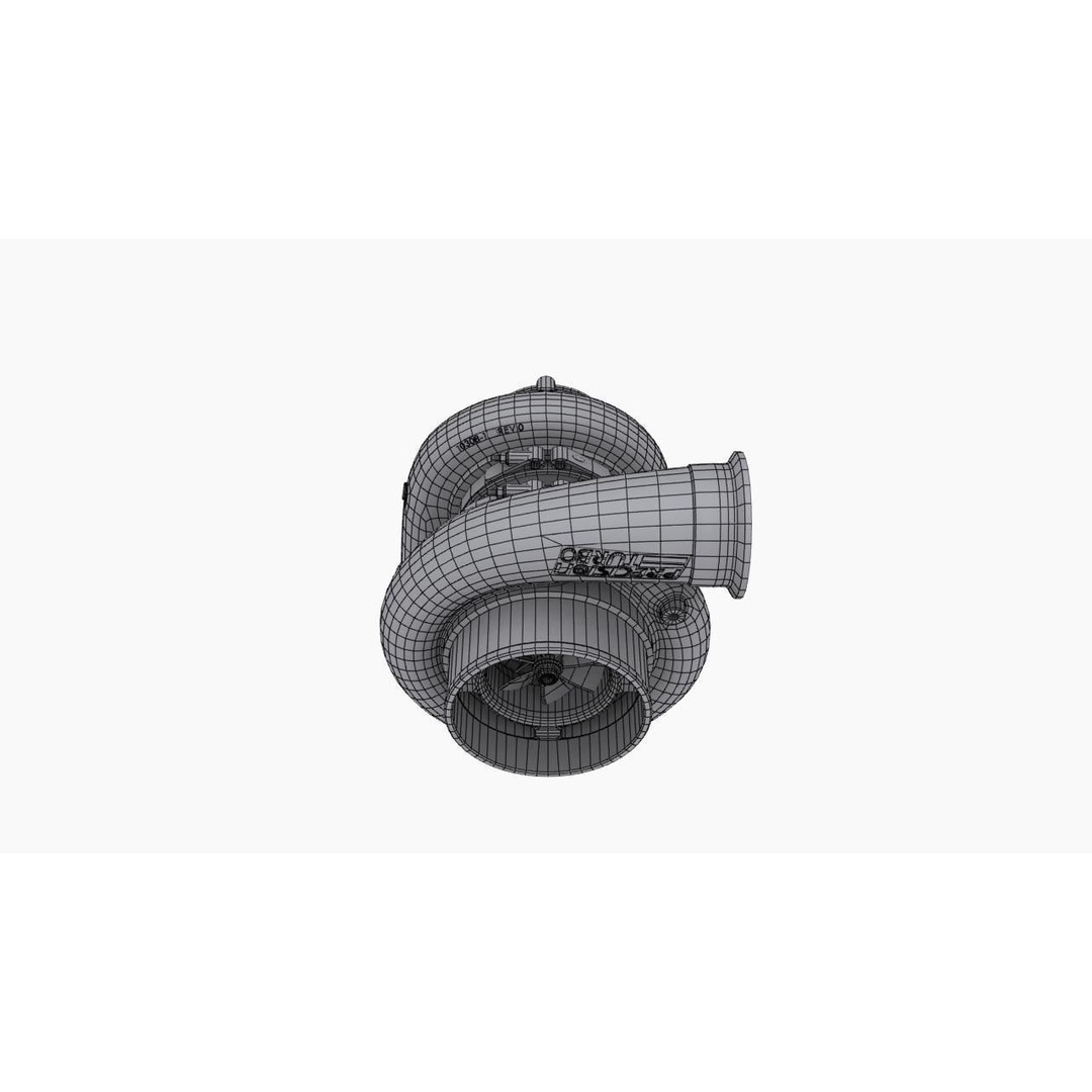 Precision GEN2 Promod Turbocharger 3D Model – Low Poly Game Asset, FBX - View 13