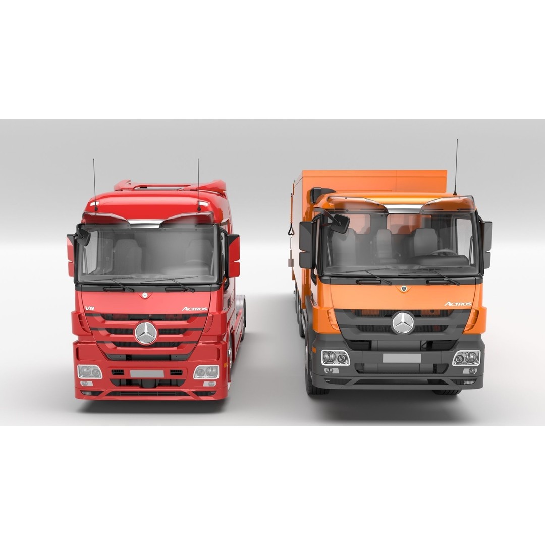 Mercedes-Benz Actros 3236 Garbage Truck 3D Model – High Poly PBR, FBX, Blender - View 16