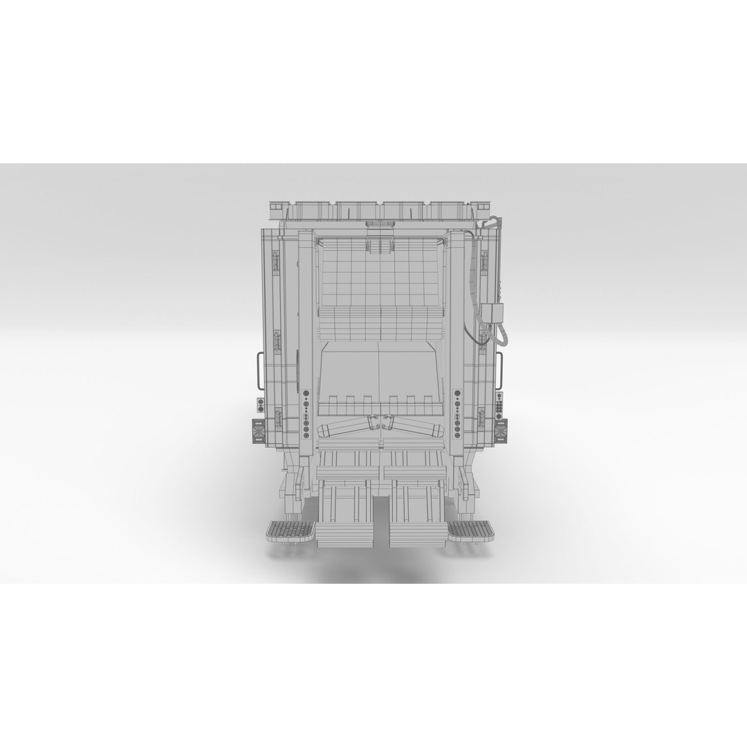 Mercedes-Benz Actros 3236 Garbage Truck 3D Model – High Poly PBR, FBX, Blender - View 26