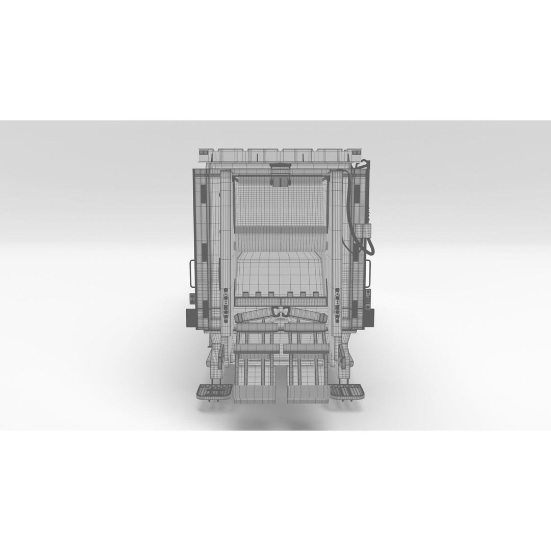 Mercedes-Benz Actros 3236 Garbage Truck 3D Model – High Poly PBR, FBX, Blender - View 27