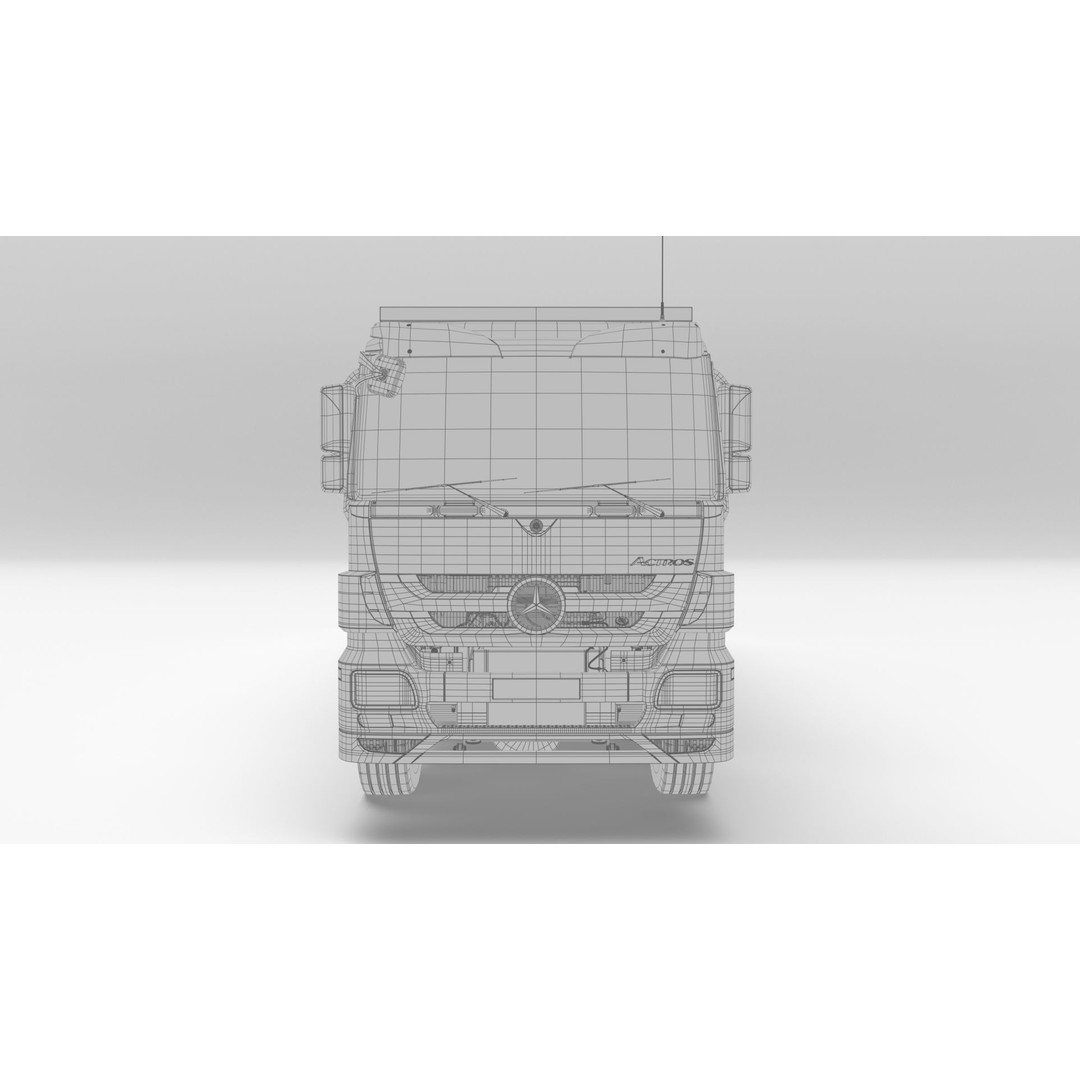 Mercedes-Benz Actros 3236 Garbage Truck 3D Model – High Poly PBR, FBX, Blender - View 28