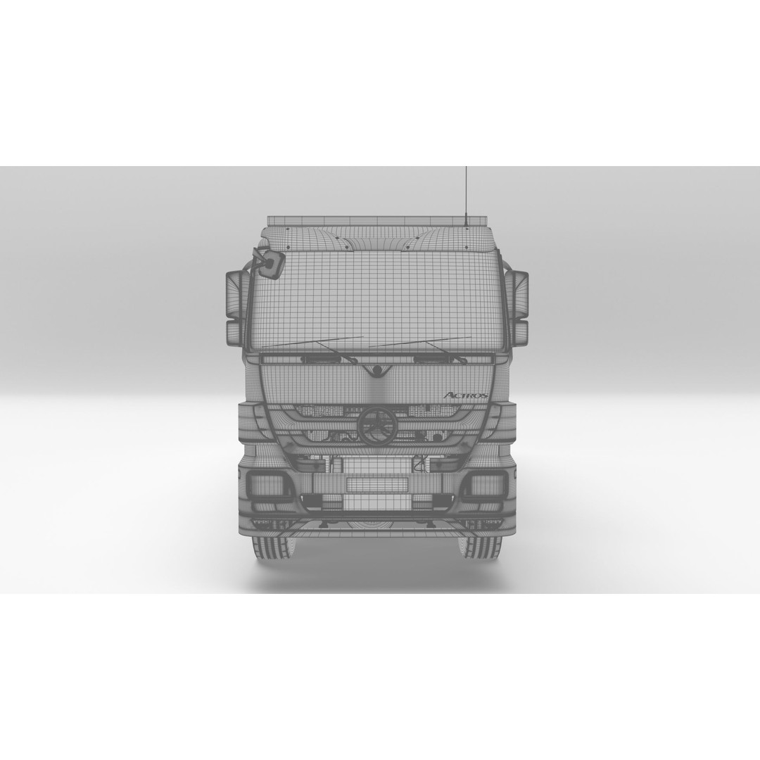 Mercedes-Benz Actros 3236 Garbage Truck 3D Model – High Poly PBR, FBX, Blender - View 29