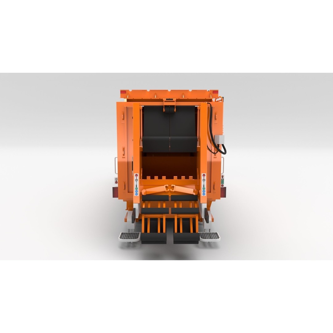 Mercedes-Benz Actros 3236 Garbage Truck 3D Model – High Poly PBR, FBX, Blender - View 8