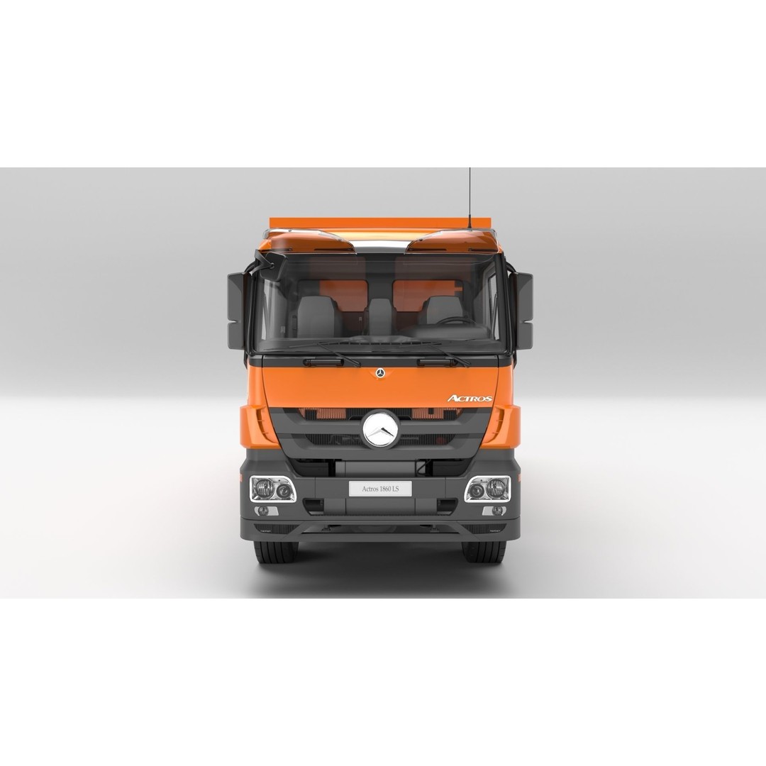 Mercedes-Benz Actros 3236 Garbage Truck 3D Model – High Poly PBR, FBX, Blender - View 9