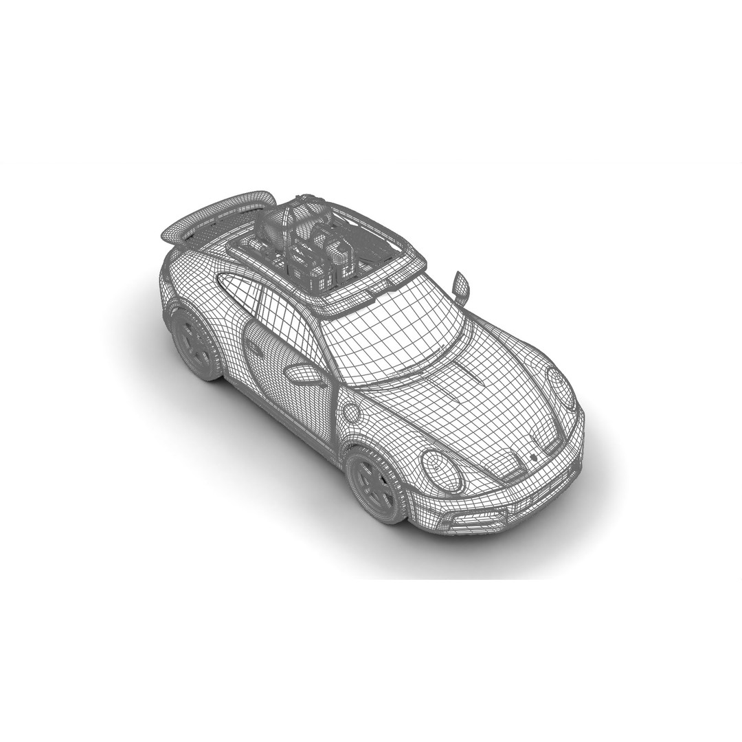 Porsche 911 Dakar 2023 3D Model – Rigged PBR Sport Car, FBX, OBJ