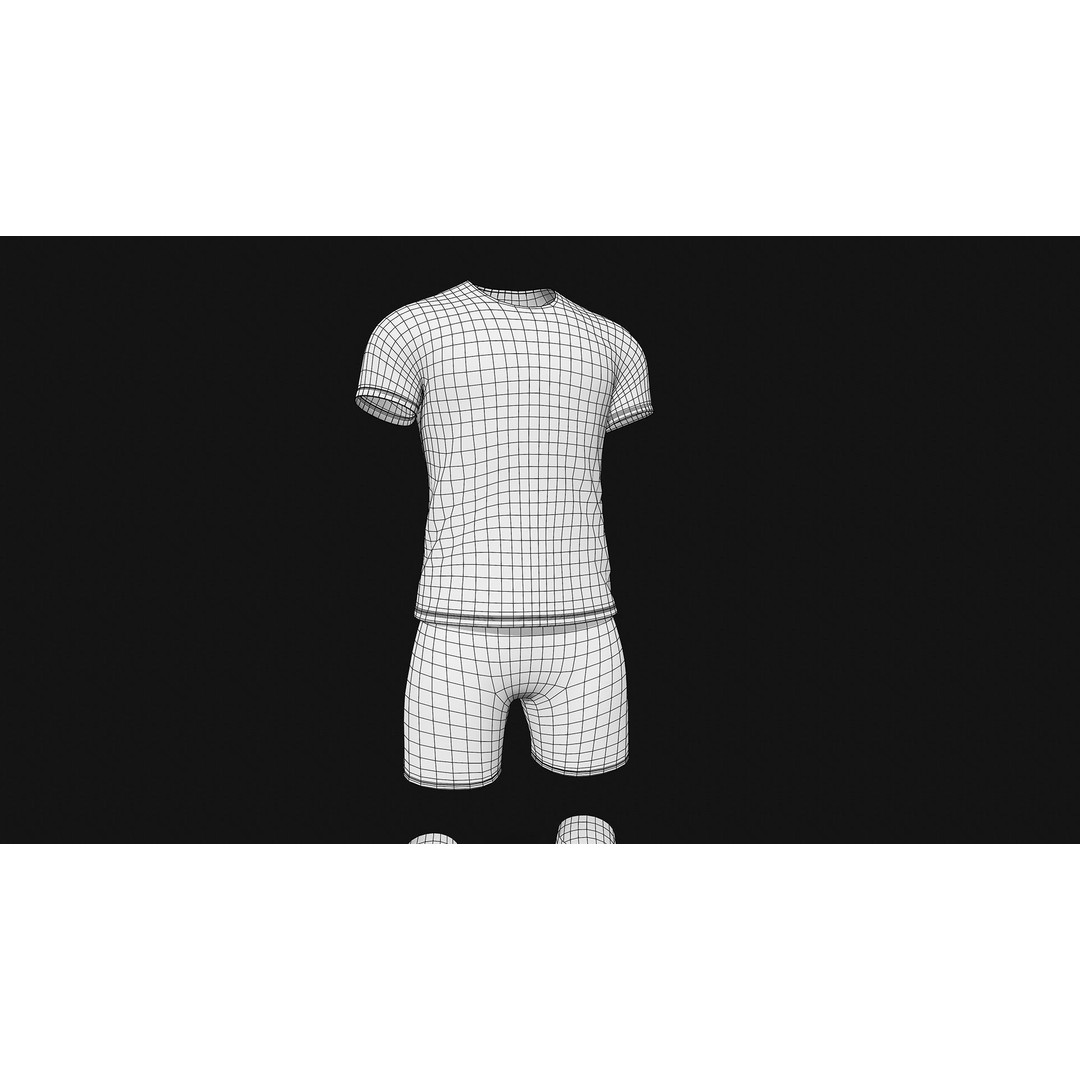 Portugal Team Football Jersey 3D Model – Low Poly Game Asset, FBX - View 50