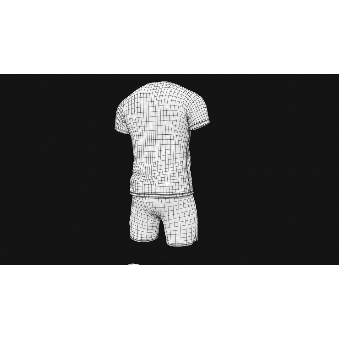 Portugal Team Football Jersey 3D Model – Low Poly Game Asset, FBX - View 52
