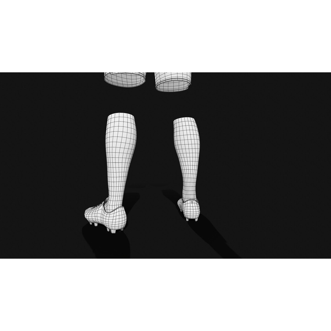 Portugal Team Football Jersey 3D Model – Low Poly Game Asset, FBX - View 59