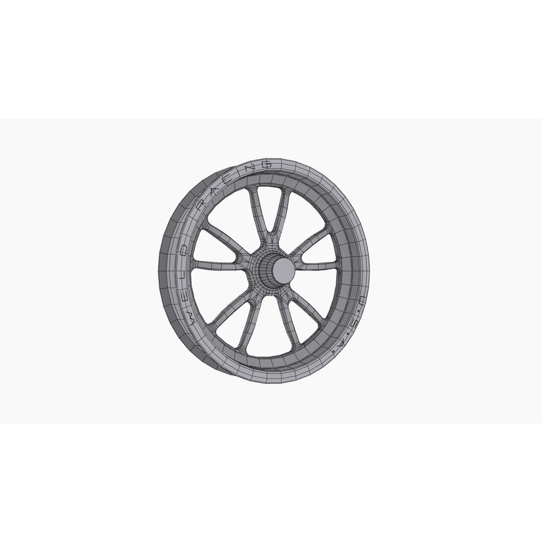Weld Racing Full Throttle 3D Model – Low Poly Drag Wheel, Game Ready - View 10