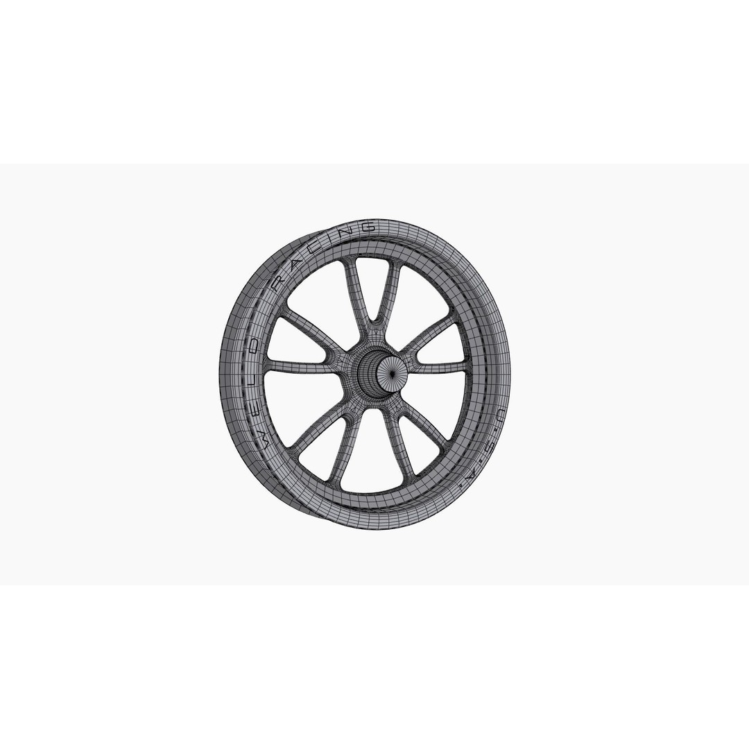 Weld Racing Full Throttle 3D Model – Low Poly Drag Wheel, Game Ready - View 11